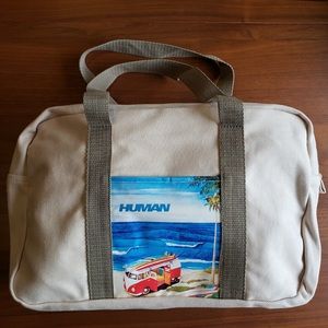 Human brand Volkswagen like bus canvas tote